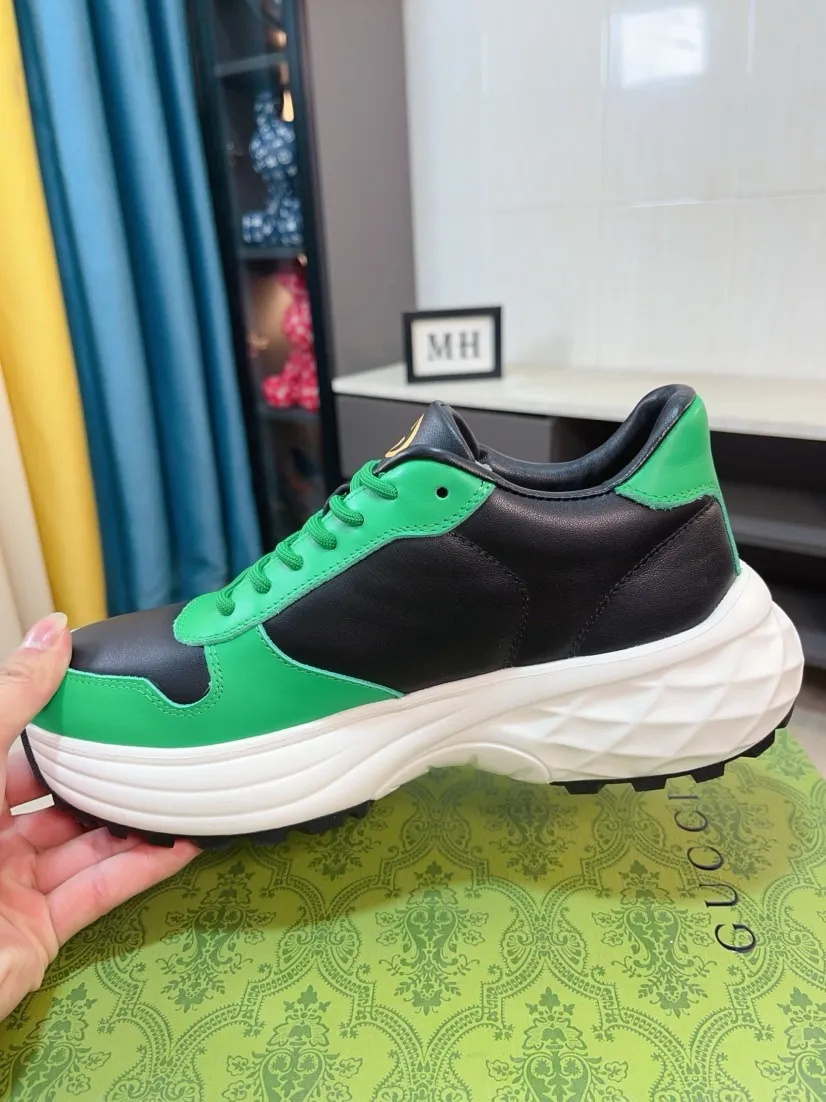 Men's shoes 💰520🌹🌹【GUCCI】pop-up casual sneakers with daddy outsole, breathable and comfortable, easy to walk, a versatile style for trendy men, upper with cowhide edge and outsole with 3D upper printing➕genuine leather lining➕Gucci's popular original outsole, sports and running style, super comfortable. Code number 38-44